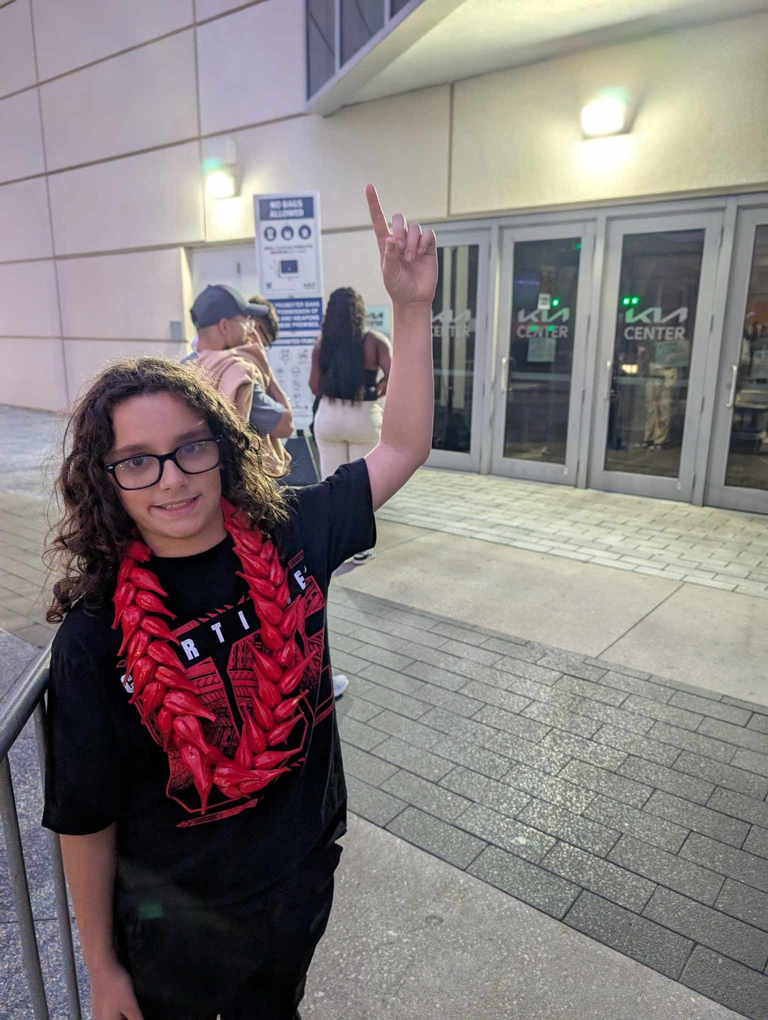 Trystan attending his first WWE Holiday Tour Live in Orlando, Florida