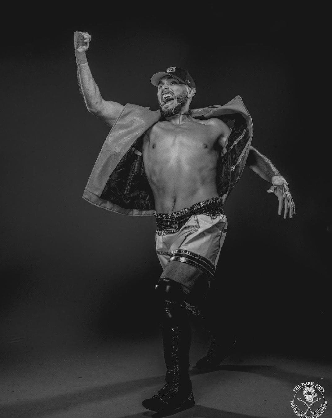 "The Tru Champion" Andres Reyes in action during a live independent wrestling match